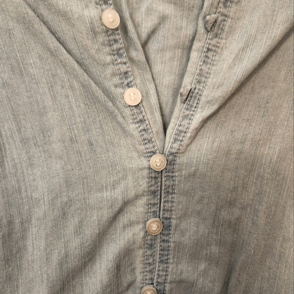 INC International Concepts Light Blue Poet Blouse - Picture 4 of 5